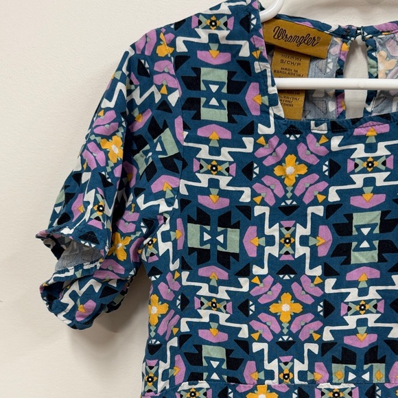 Wrangler Blue and Pink Geometric Dress S - Picture 3 of 6